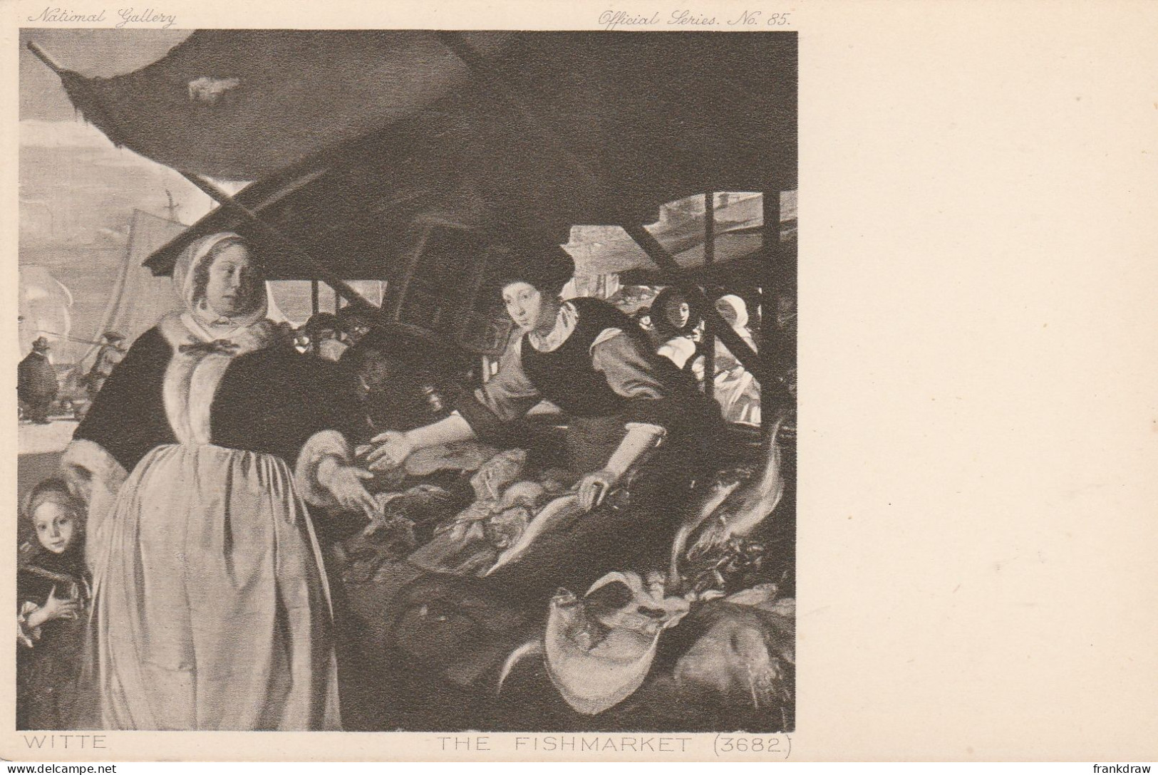 Postcard - Art - Rembrandt - Photogravure - Witte - The Fishmarket - Card No.3682- VERY GOOD - Unclassified