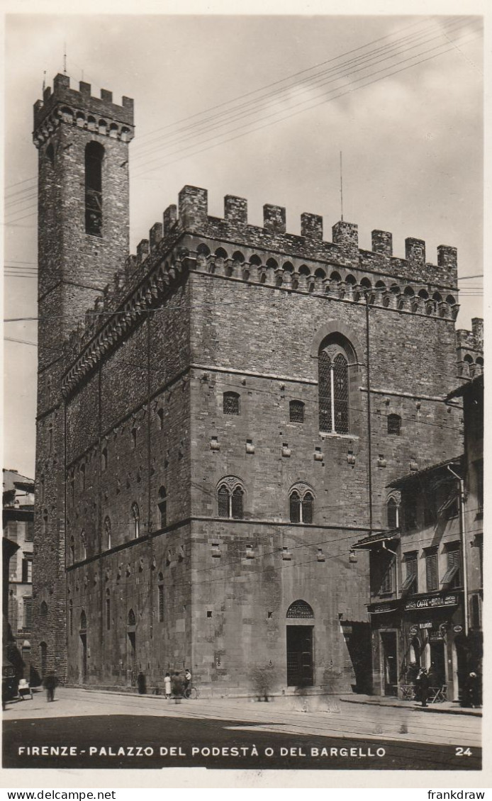 Postcard - Firenze - Palazzo Del Podesta O Del Bargello - Card No .24 - VERY GOOD - Unclassified