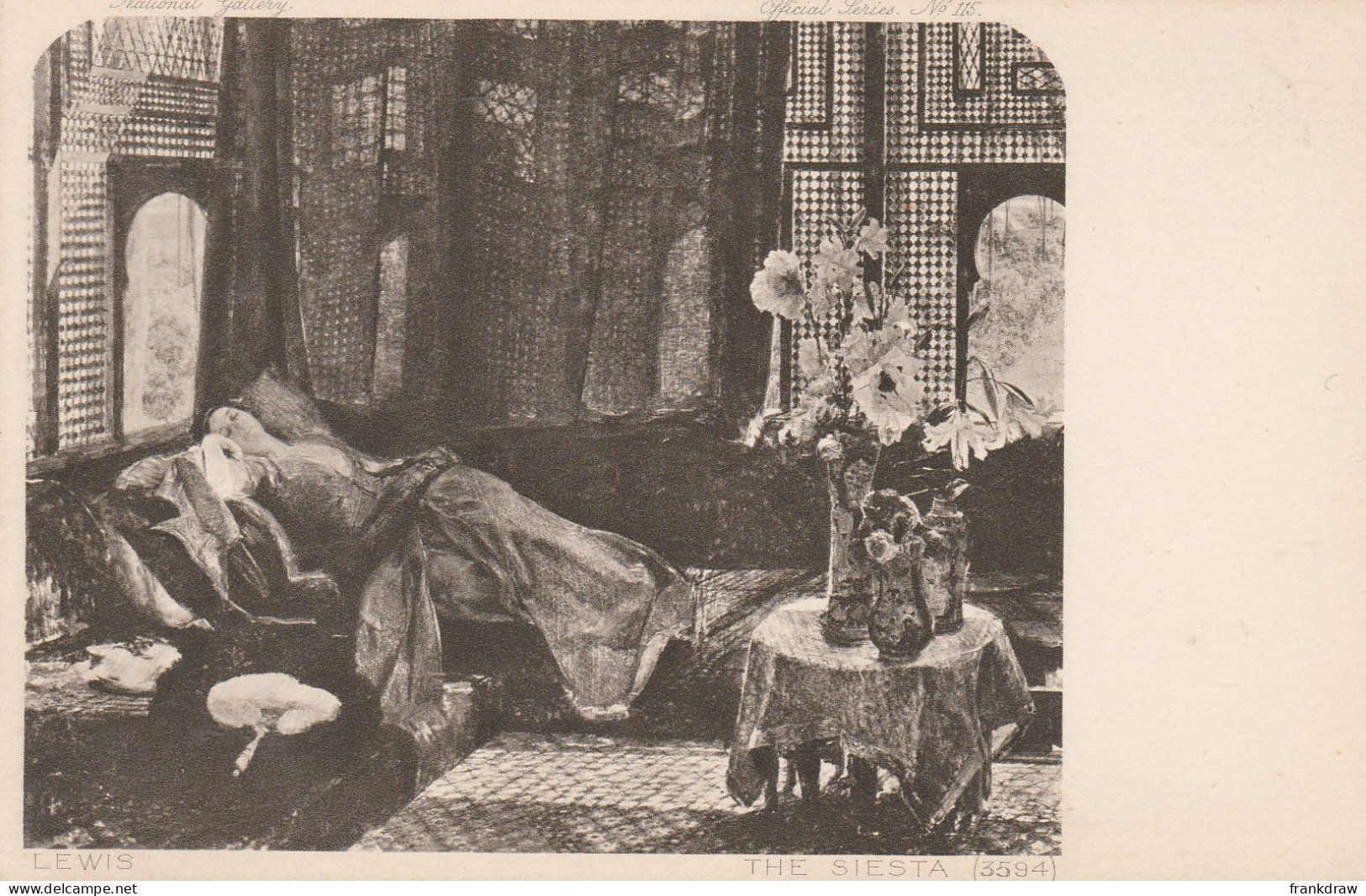 Postcard - Art - Rembrandt - Photogravure - Lewis - The Siesta - Card No.3594 - VERY GOOD - Unclassified