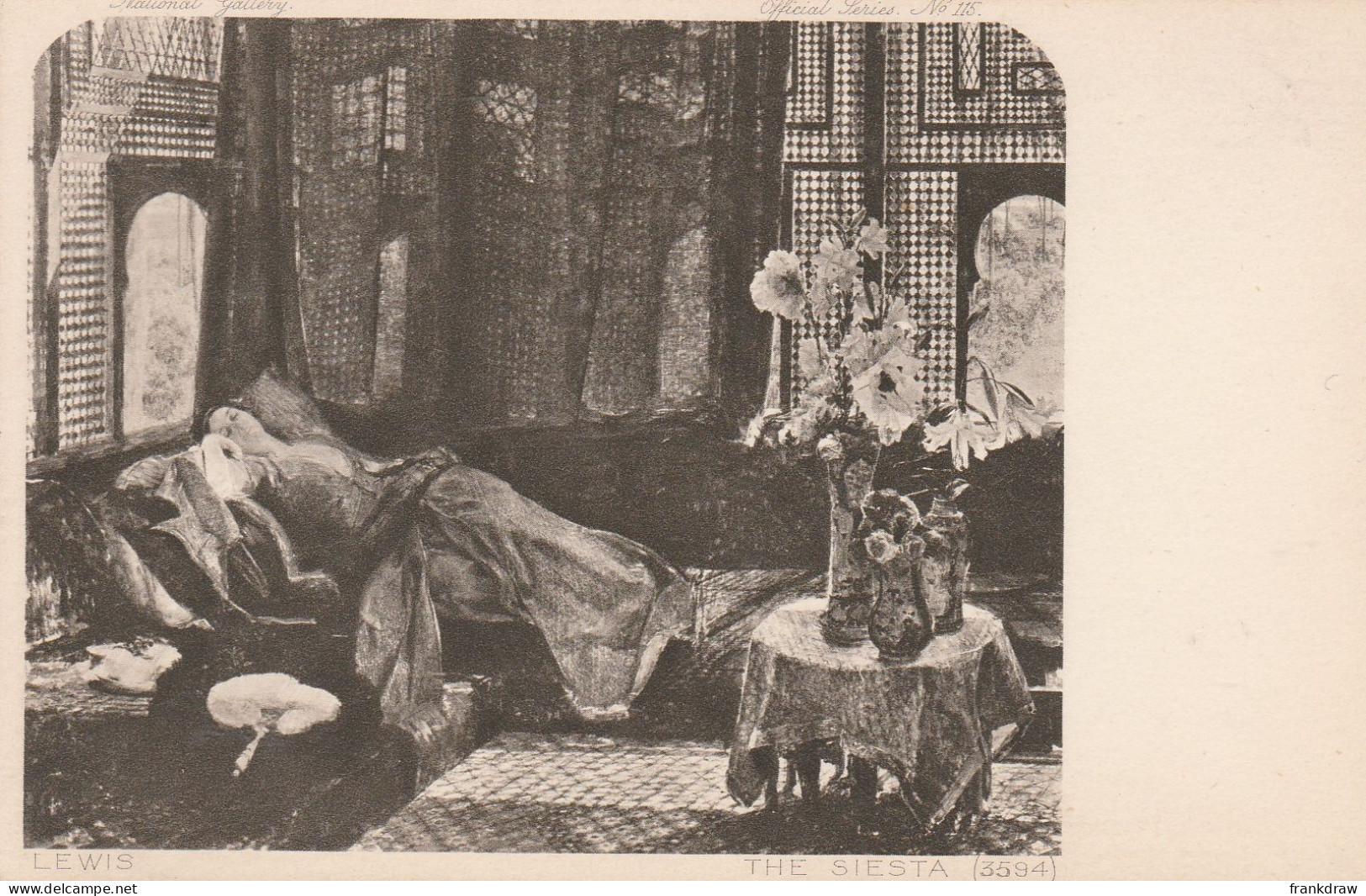 Postcard - Art - Rembrandt - Photogravure - Lewis - The Siesta - Card No.3594 - VERY GOOD - Non Classés