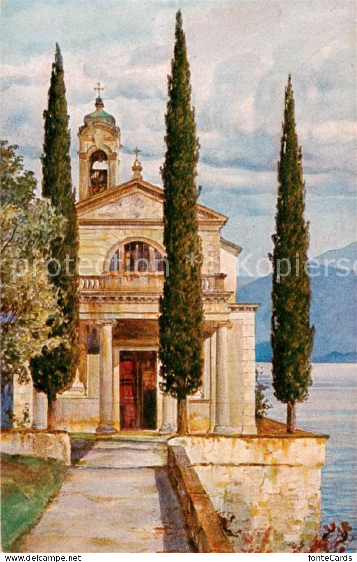 13795598 Cima Lugano Lago Di Lugano TI Chiesa Della Caravina Kuenstlerkarte  - Sonstige & Ohne Zuordnung