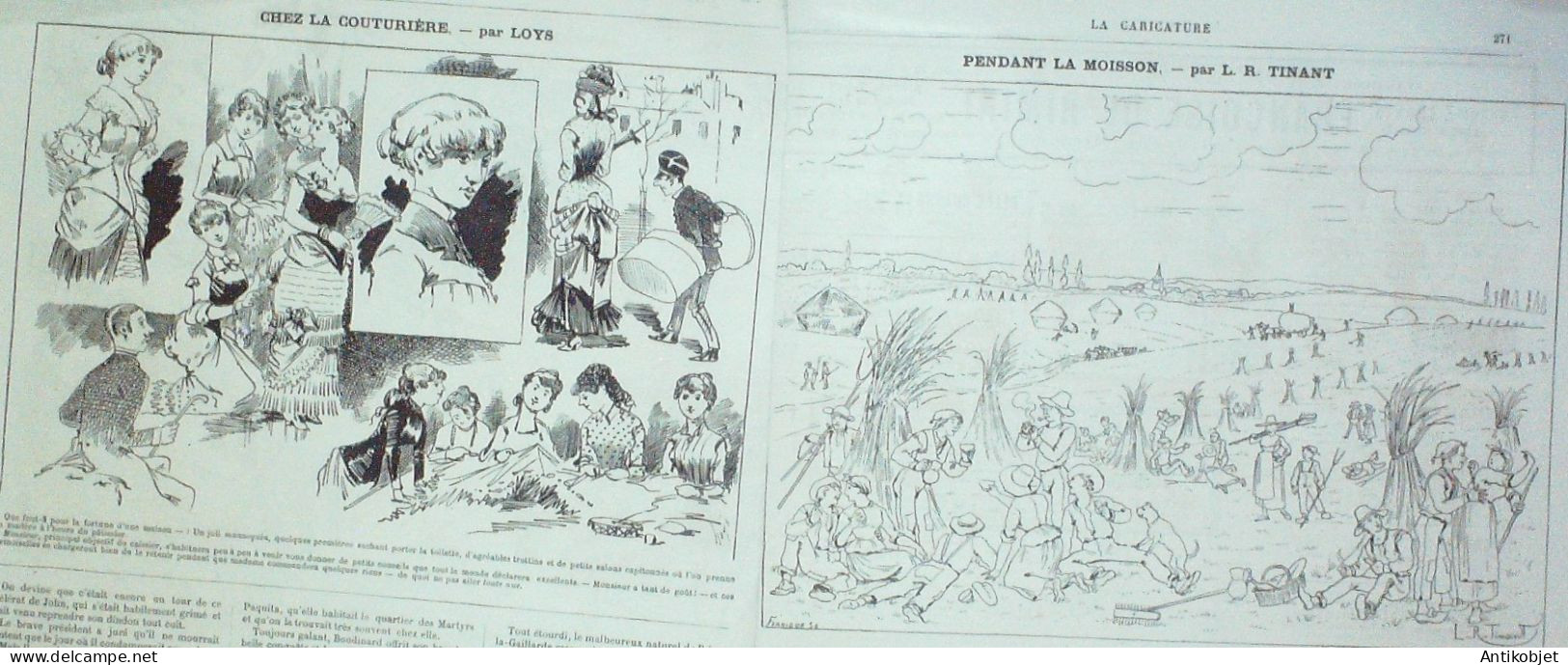 La Caricature 1882 N°138 Le Havre & Trouville Robida Notaire Trock La Moisson Tinant - Magazines - Before 1900