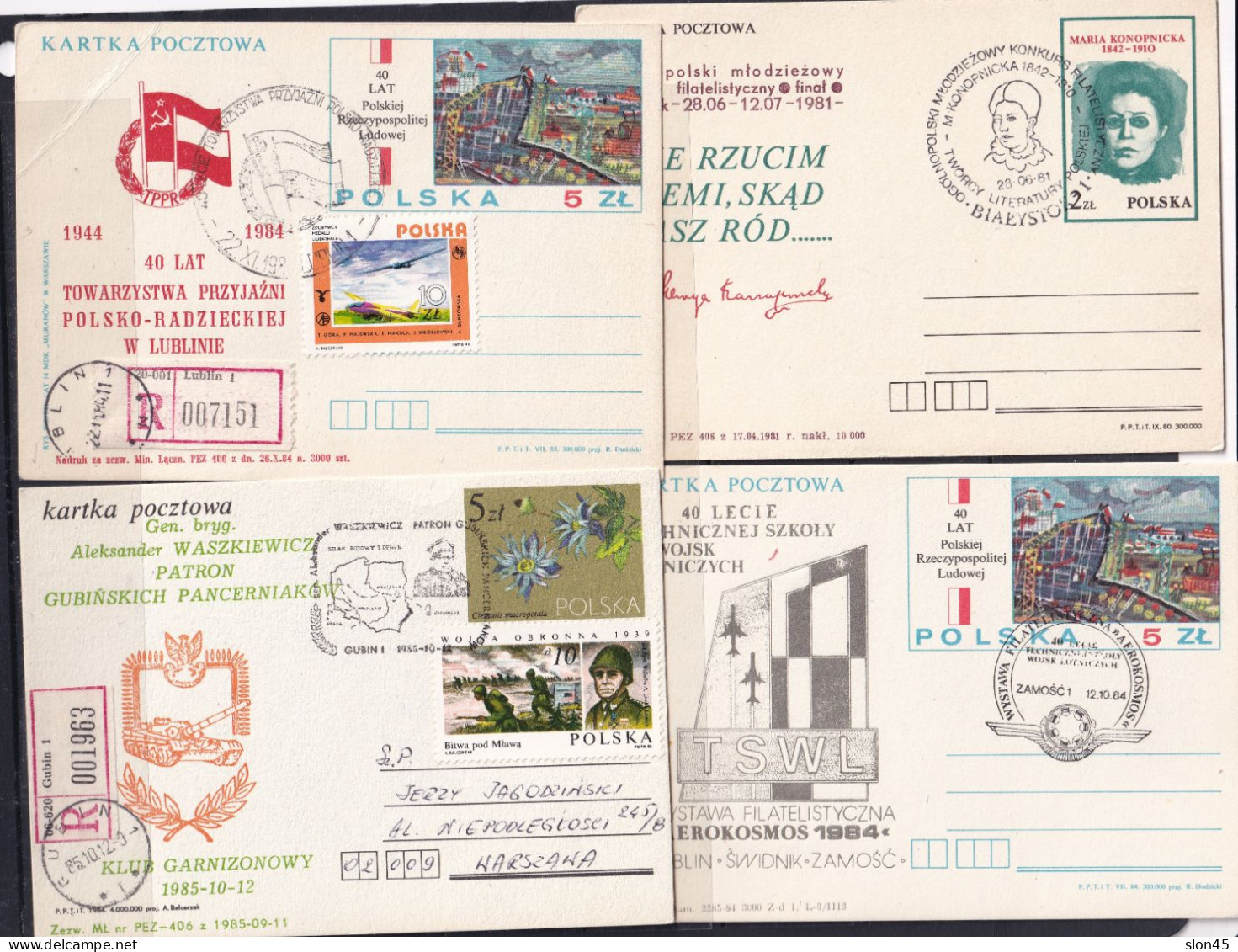 Poland 10 Postal Stationary Cards Special Cancel 16118 - Pologne