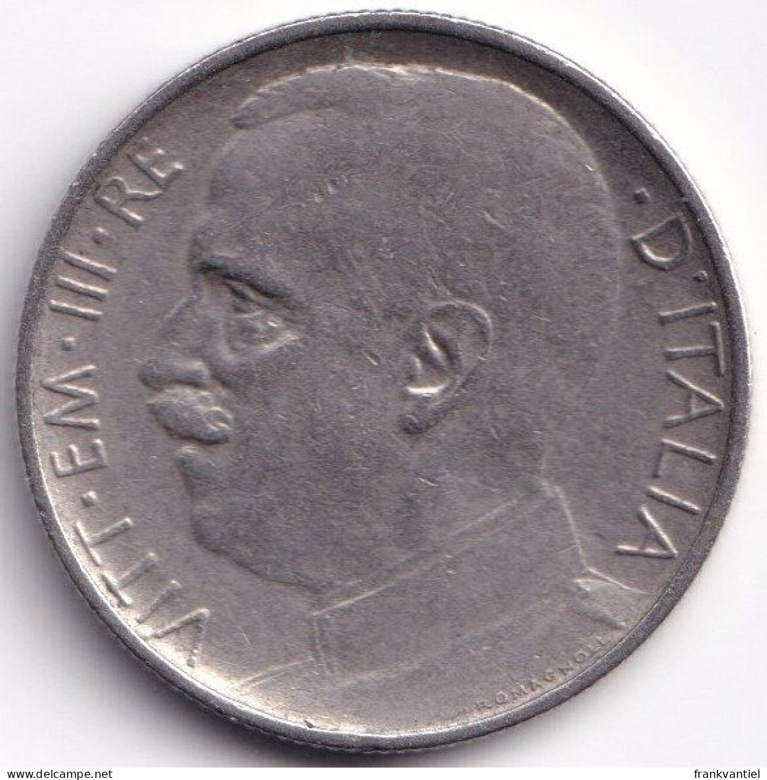 Italy KM-61.2 50 Centesimi 1925 - 1900-1946 : Vittorio Emanuele III & Umberto II