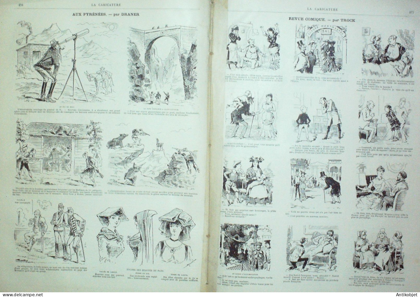 La Caricature 1882 N°139 Aux Pyrénées Draner Trock Train De Plaisir Tinant - Magazines - Before 1900