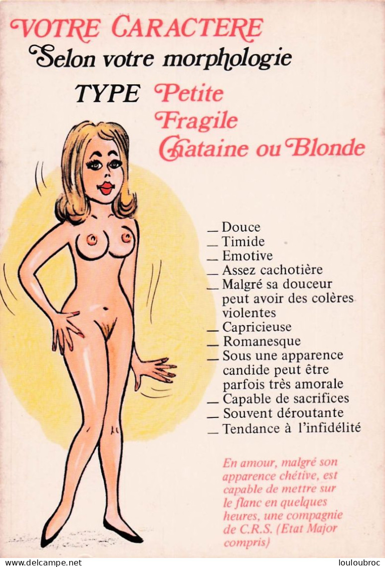 VOTRE CARACTERE TYPE PETITE FRAGILE CHATAINE OU BLONDE - Humor