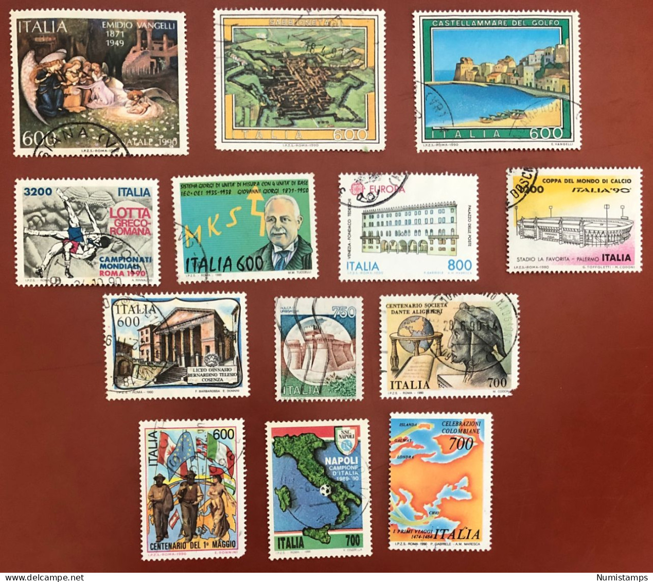 1990 - Italian Republic (13 Used Stamps) ITALY STAMPS - 1981-90: Gebraucht