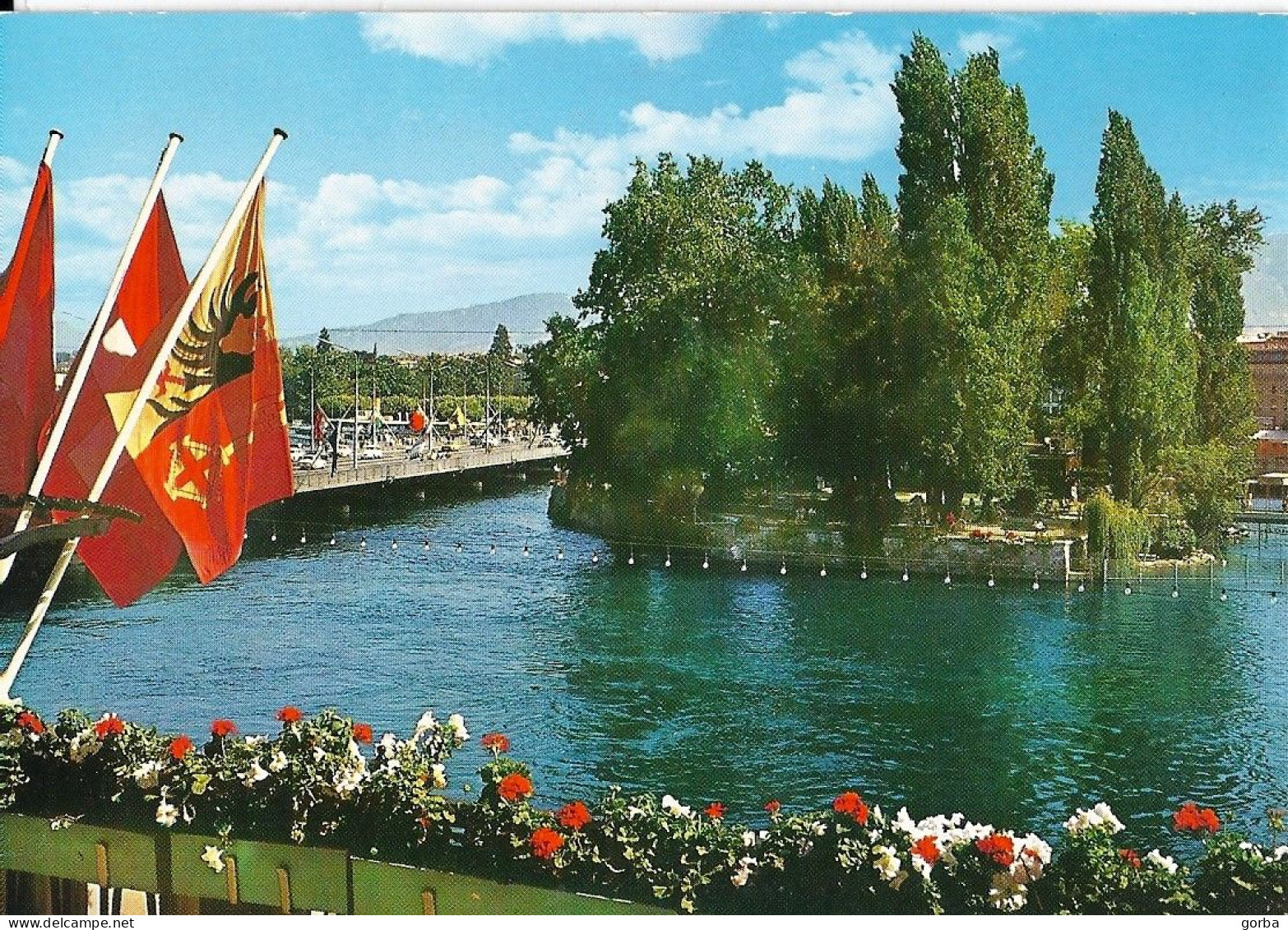 *CPM - SUISSE - GENEVE - L'ile Rousseau Et Le Pont Du Mont Blanc - Genève