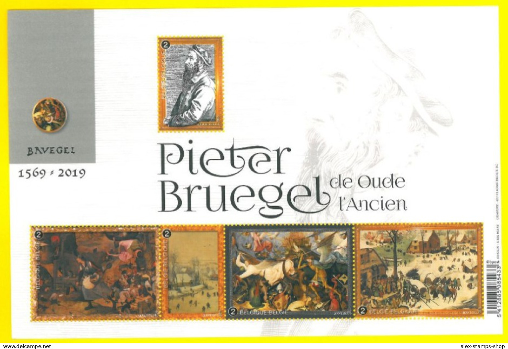 BELGIUM 2019 Pieter Bruegel The Elder - Miniature Sheet - Foglietto Nuovo - 2011-2020