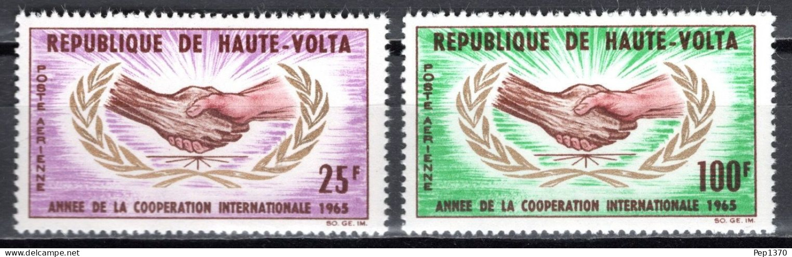 ALTO VOLTA 1965 - HAUTE VOLTA - COOPERACION INTERNACIONAL - YVERT AEREOS 23/24** - Haute-Volta (1958-1984)