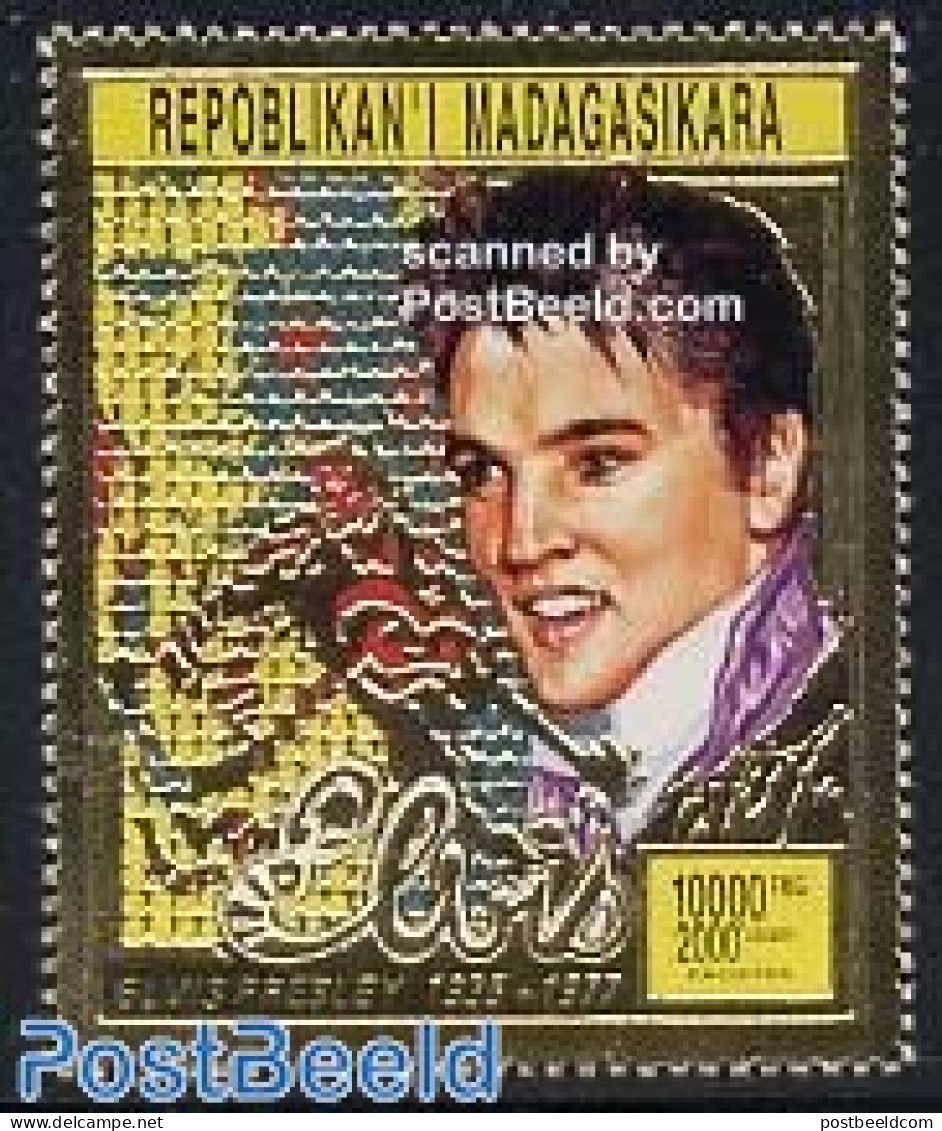 Madagascar 1994 Elvis Presley 1v Gold, Mint NH, Performance Art - Elvis Presley - Music - Popular Music - Elvis Presley