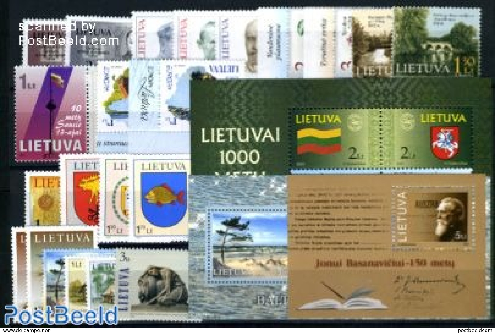 Lithuania 2001 Yearset 2001 (22v+3s/s), Mint NH, Various - Yearsets (by Country) - Zonder Classificatie