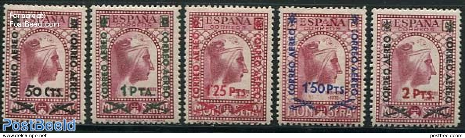 Spain 1938 Airmail Overprints 5v, Unused (hinged) - Neufs