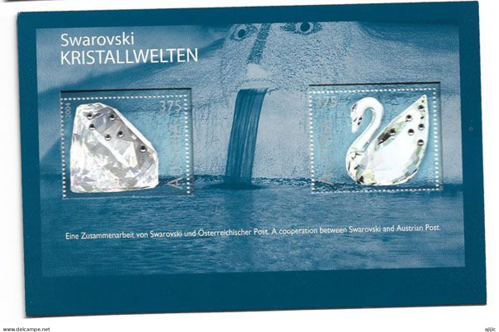 Austria Block Mini-sheet Mint MNH ** Swarovski Crystal Worlds. High Face Values  7,50 Euro - Minerales