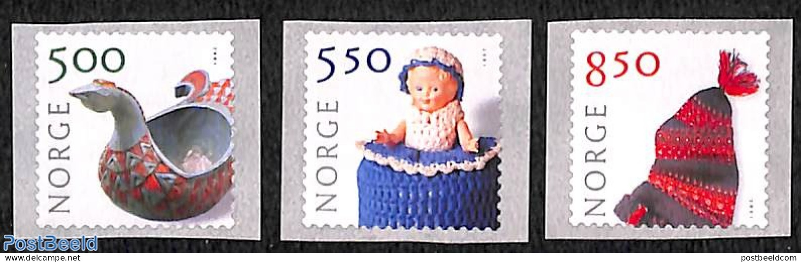 Norway 2001 Handicrafts 3v S-a, Mint NH, Various - Textiles - Art - Handicrafts - Neufs