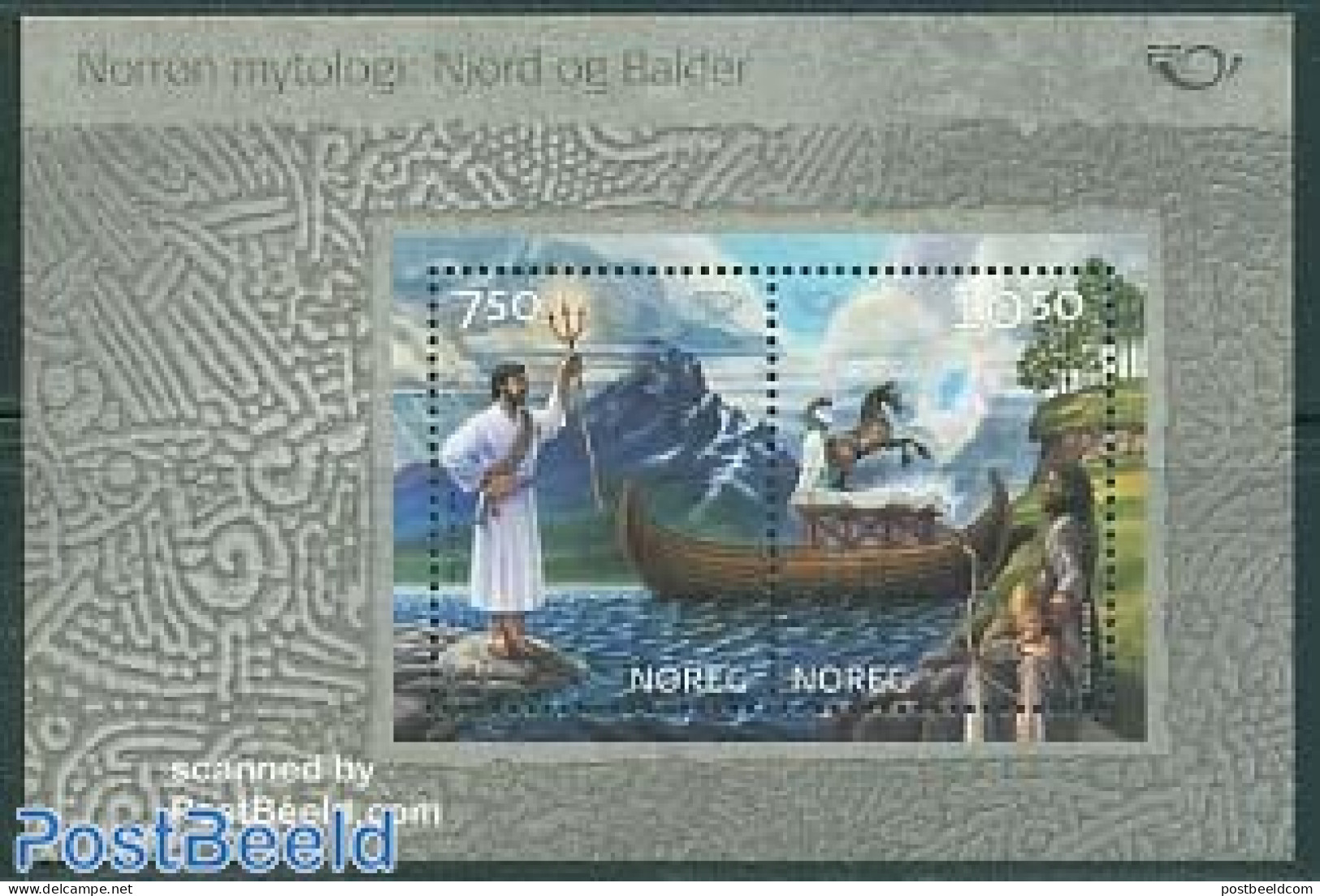 Norway 2004 Mythology S/s, Mint NH, History - Nature - Transport - Europa Hang-on Issues - Horses - Ships And Boats - .. - Nuevos
