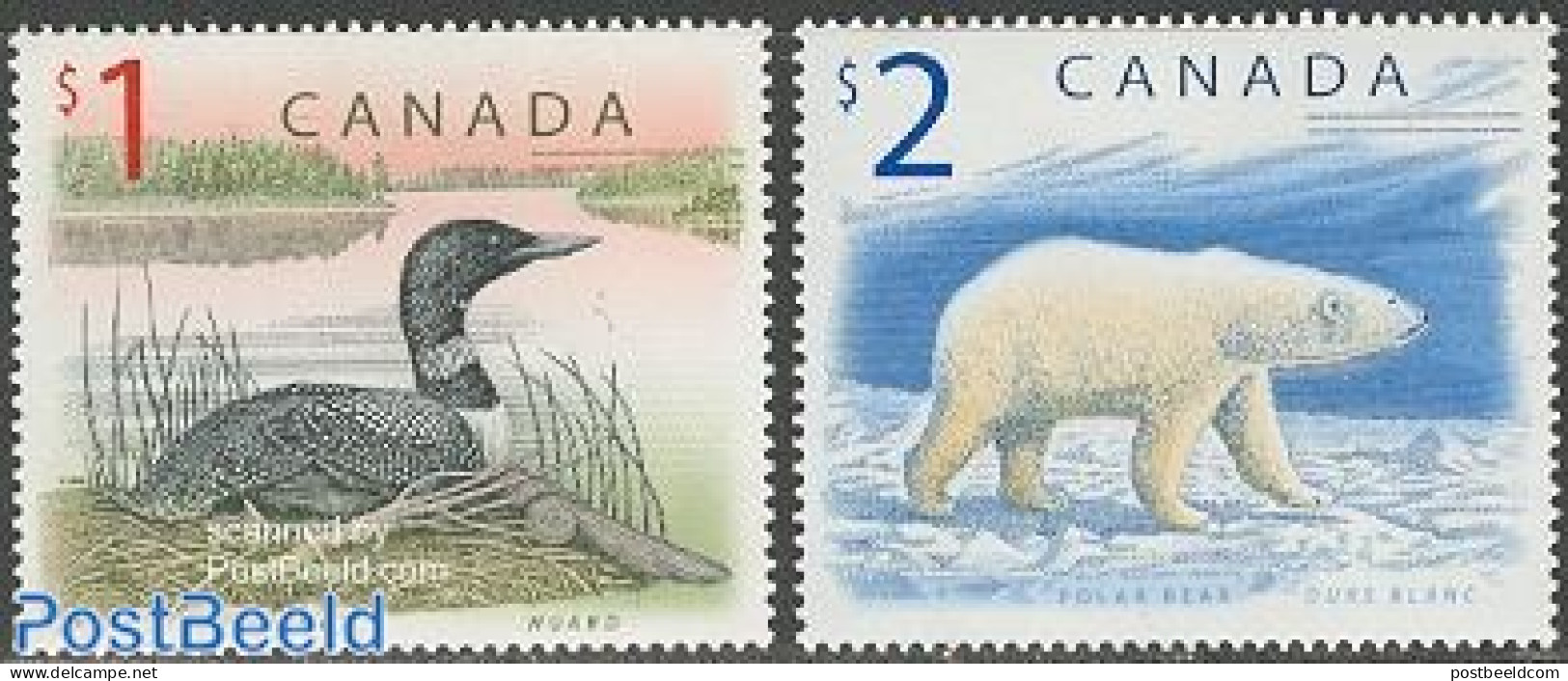 Canada 1998 Definitives, Animals 2v, Mint NH, Nature - Animals (others & Mixed) - Bears - Ducks - Ongebruikt