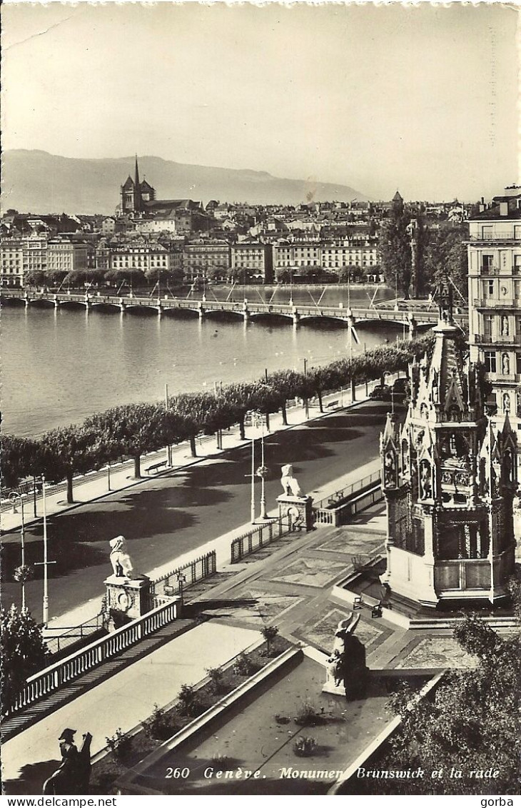 *CPSM - SUISSE - GENEVE - Monument Brunswick Et La Rade - Genève