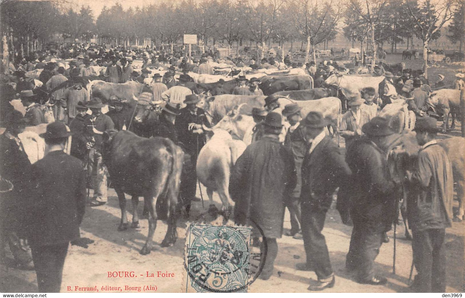 BOURG-en-BRESSE (Ain) - La Foire Aux Bestiaux - Tirage N&B - Voyagé 1905 (2 Scans) - Autres & Non Classés