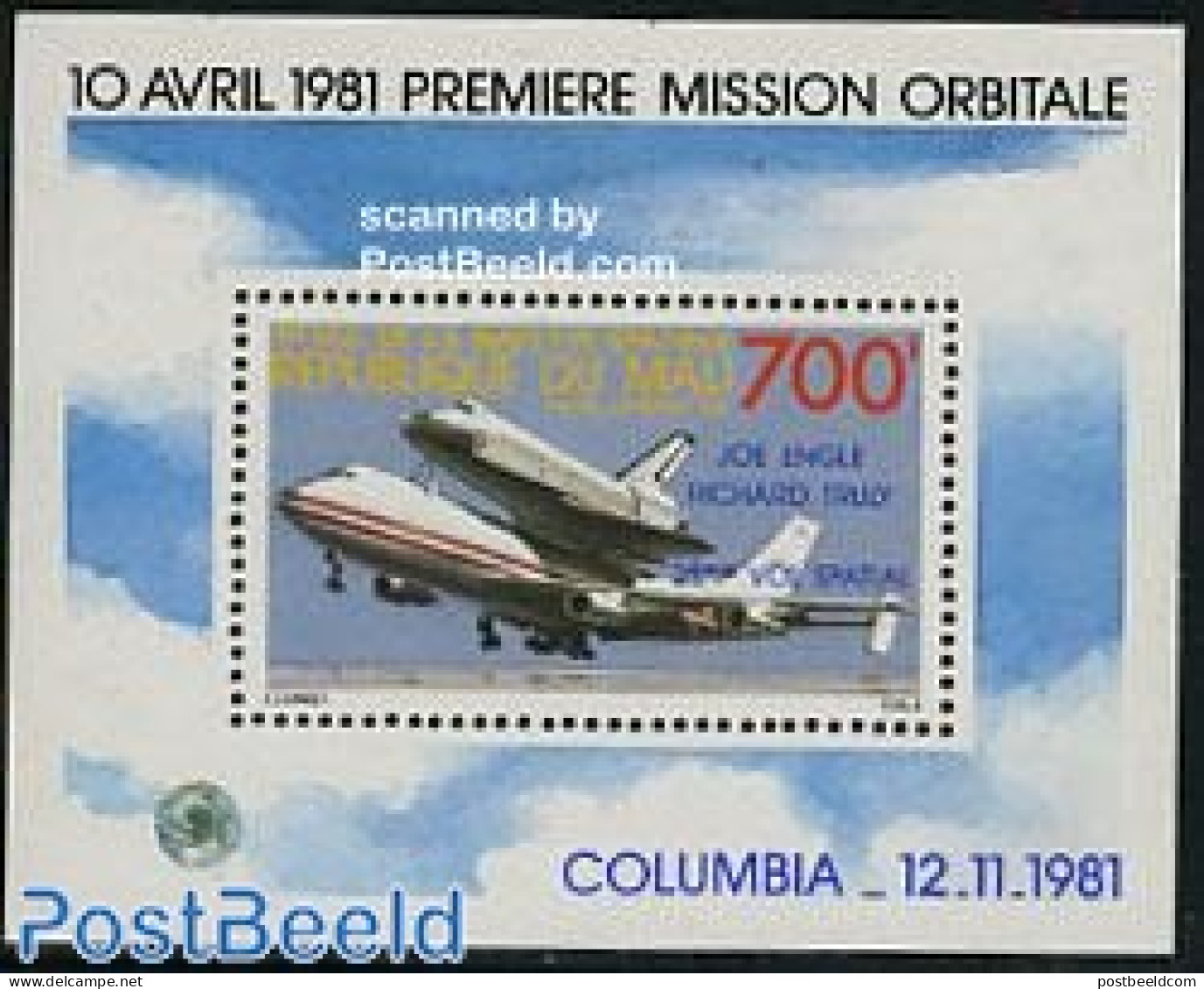 Mali 1981 Space Shuttle S/s Overprinted, Mint NH, Transport - Aircraft & Aviation - Space Exploration - Aerei