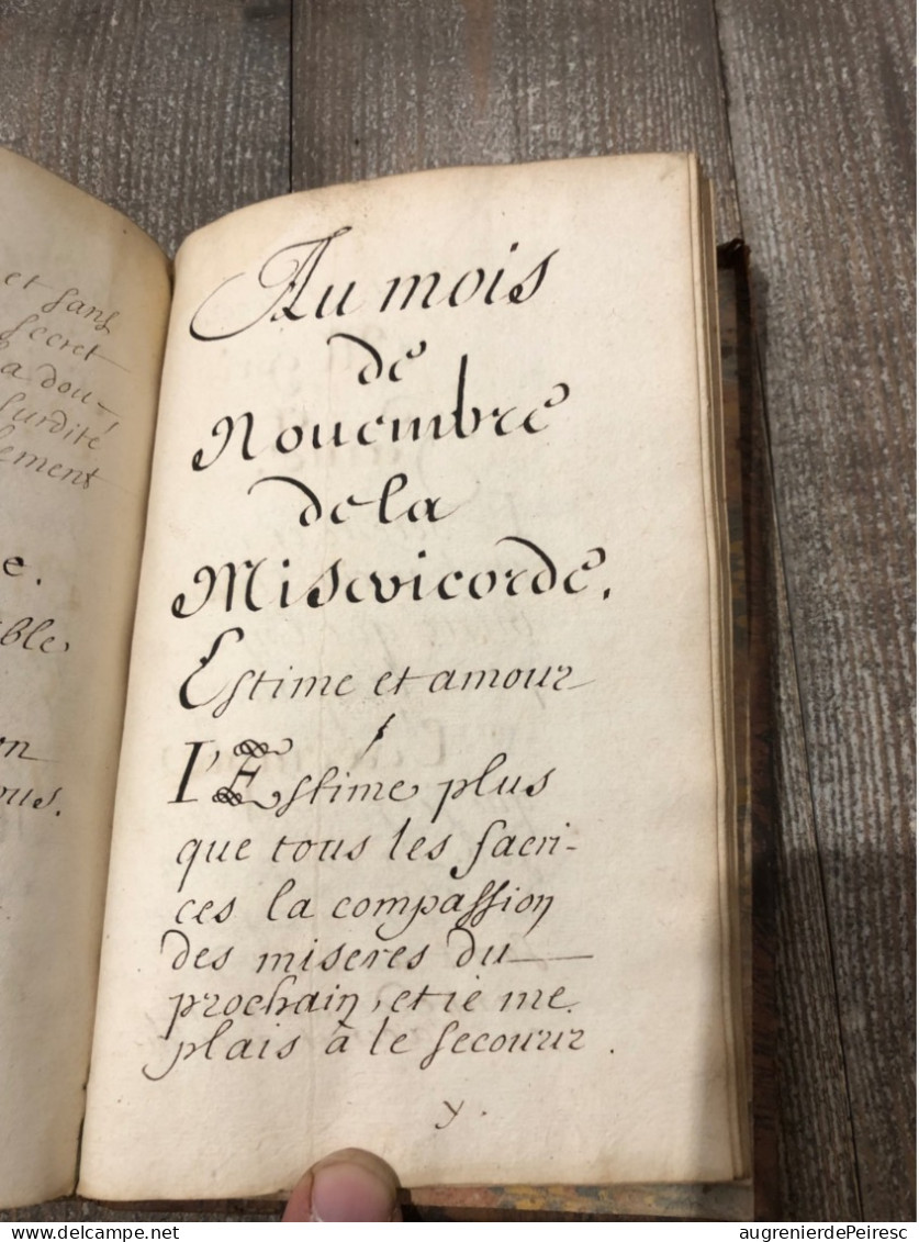 Manuscrit Du Sieur Delalande Pour Sa Cousine Melle Chevillon Sa Cousine 1676 Sur La Vertu - Manuscripten