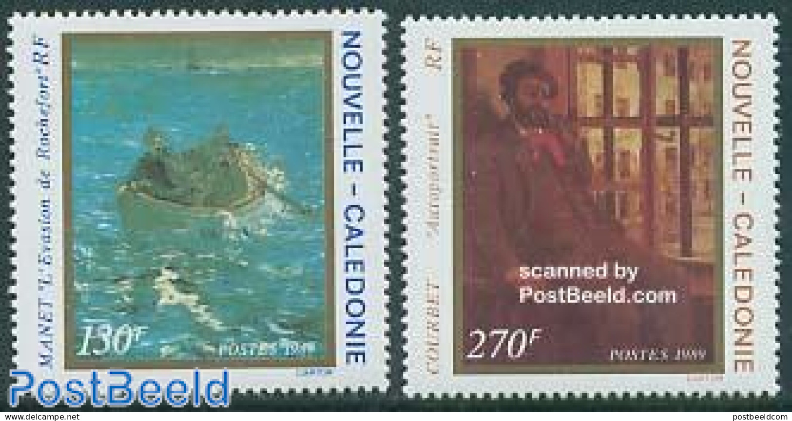 New Caledonia 1989 Paintings 2v, Mint NH, Transport - Ships And Boats - Art - Modern Art (1850-present) - Paintings - Ungebraucht