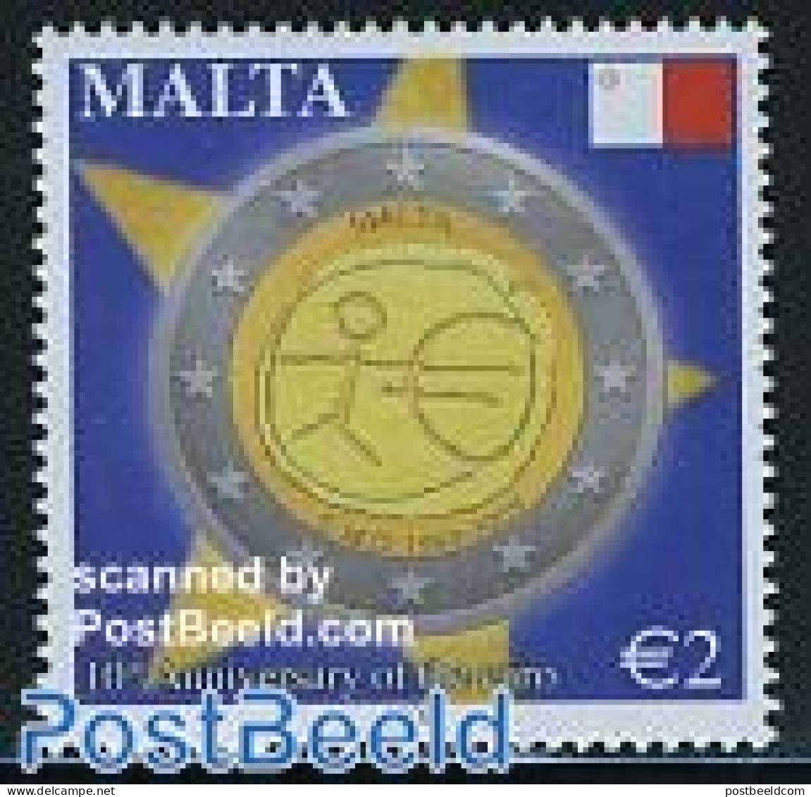 Malta 2009 10 Years Euro 1v, Mint NH, History - Various - Europa Hang-on Issues - Money On Stamps - Europese Gedachte