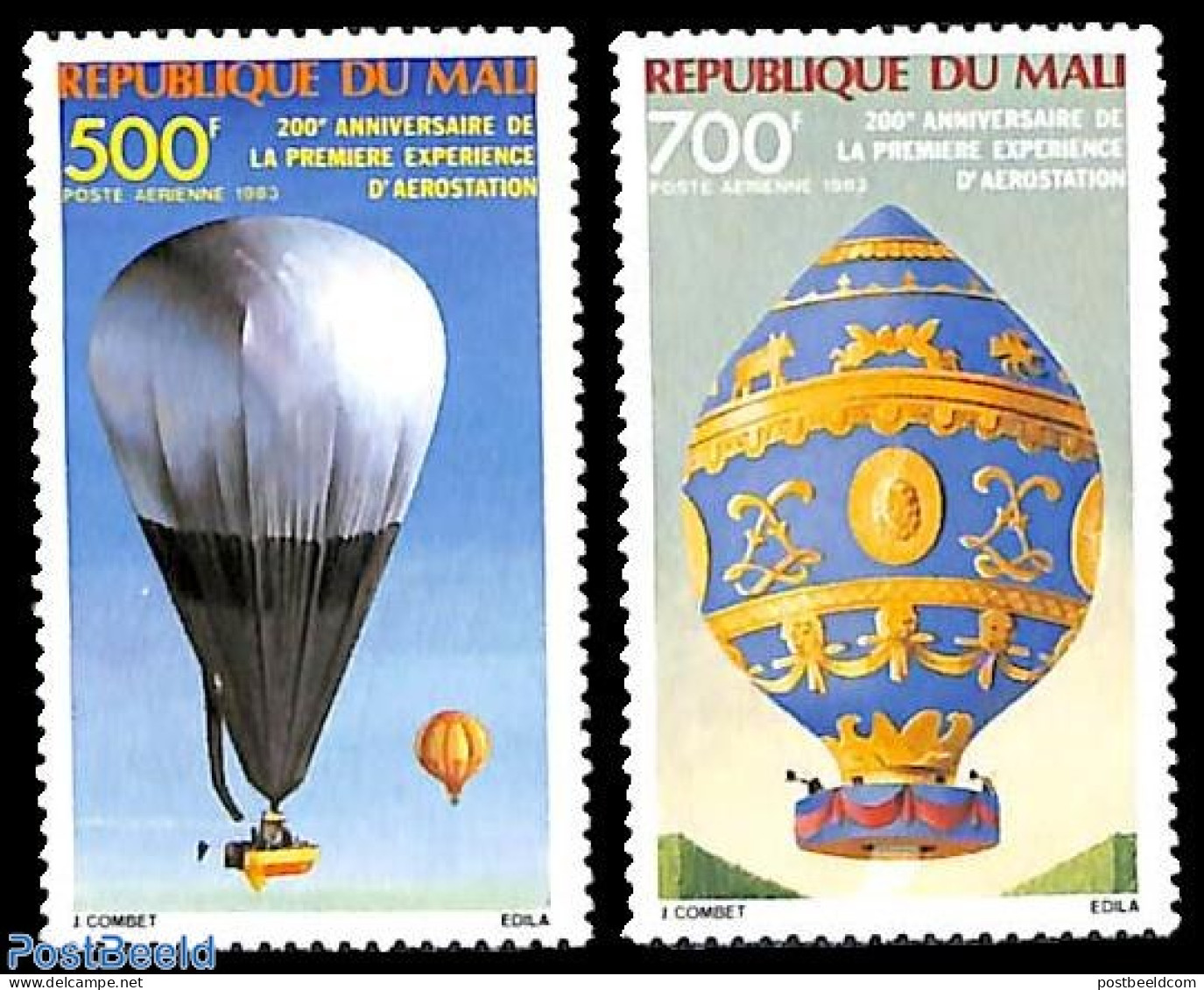 Mali 1983 Aviation Bi-centenary 2v, Mint NH, Transport - Malí (1959-...)