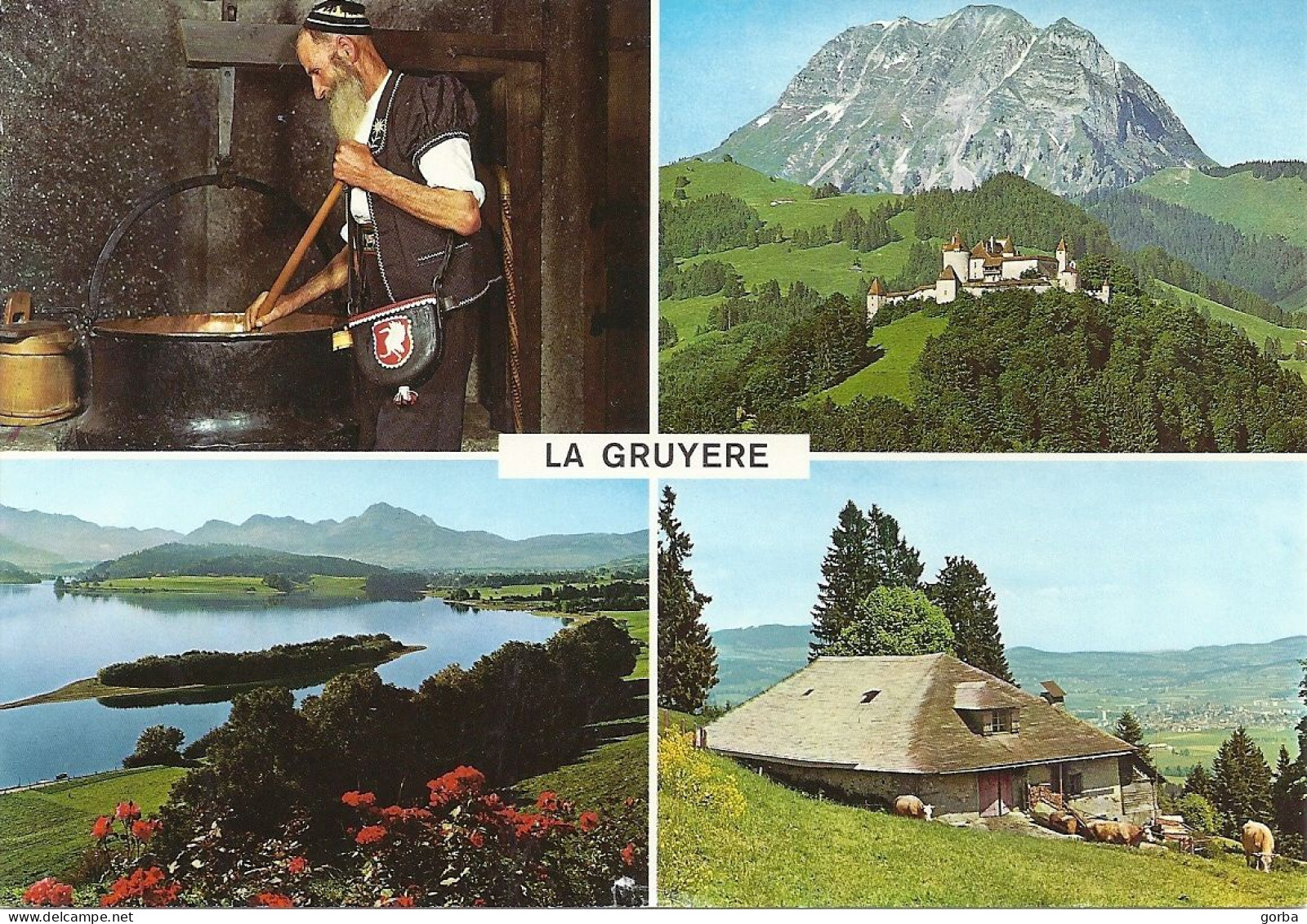 *CPM - SUISSE - FRIBOURG - LA GRUYERE - Fabrication Fromage, Gruyère Le Moléson, Lac De Gruyère, Alpage Près De Bulle - Bulle