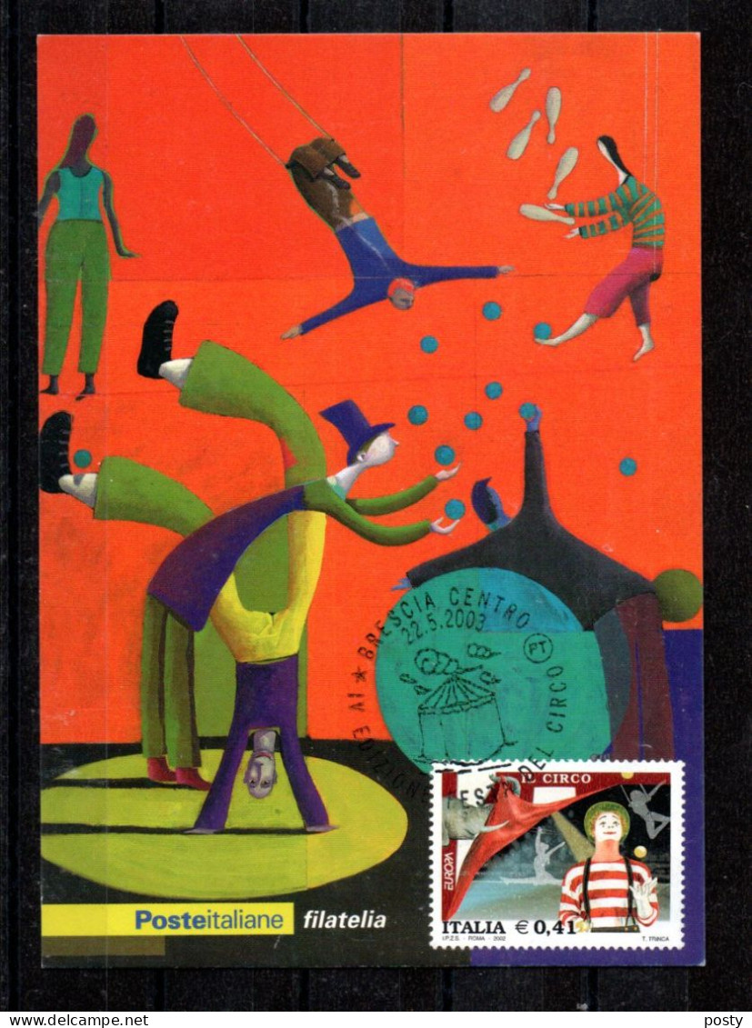 ITALIE - ITALY - 2003 - CARTE MAXIMUM - MAXIMUM CARD - CIRQUE - CIRCO - CIRCUS - - Cartes-Maximum (CM)