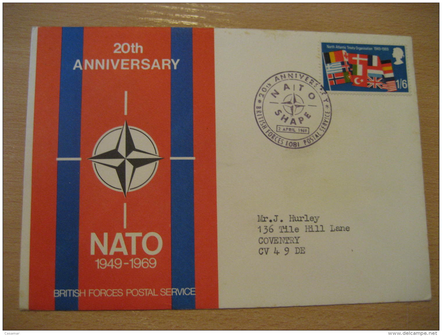 NATO Military BRITISH FORCES POSTAL SERVICE 1969 FDC Cancel Cover ENGLAND - Militaria