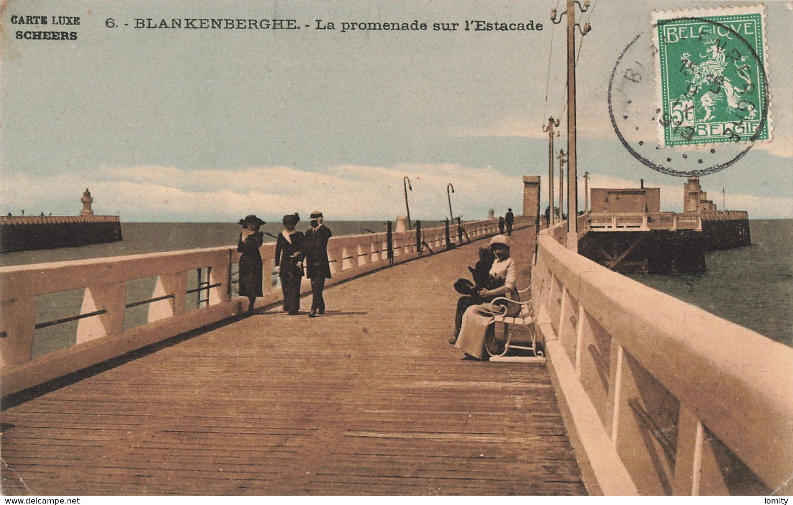 Belgique Blankenberge Blankenberghe La Promenade Sur L' Estacade CPA - Blankenberge