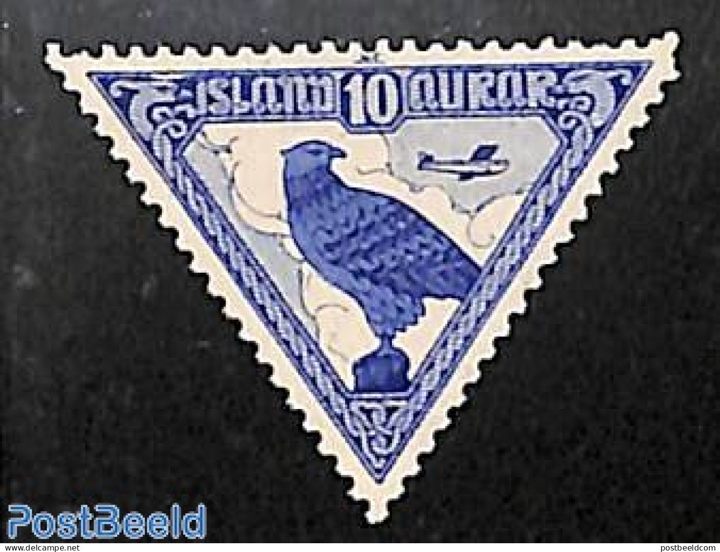 Iceland 1930 Airmail 1v, Falcon, Unused (hinged), Nature - Birds - Birds Of Prey - Unused Stamps