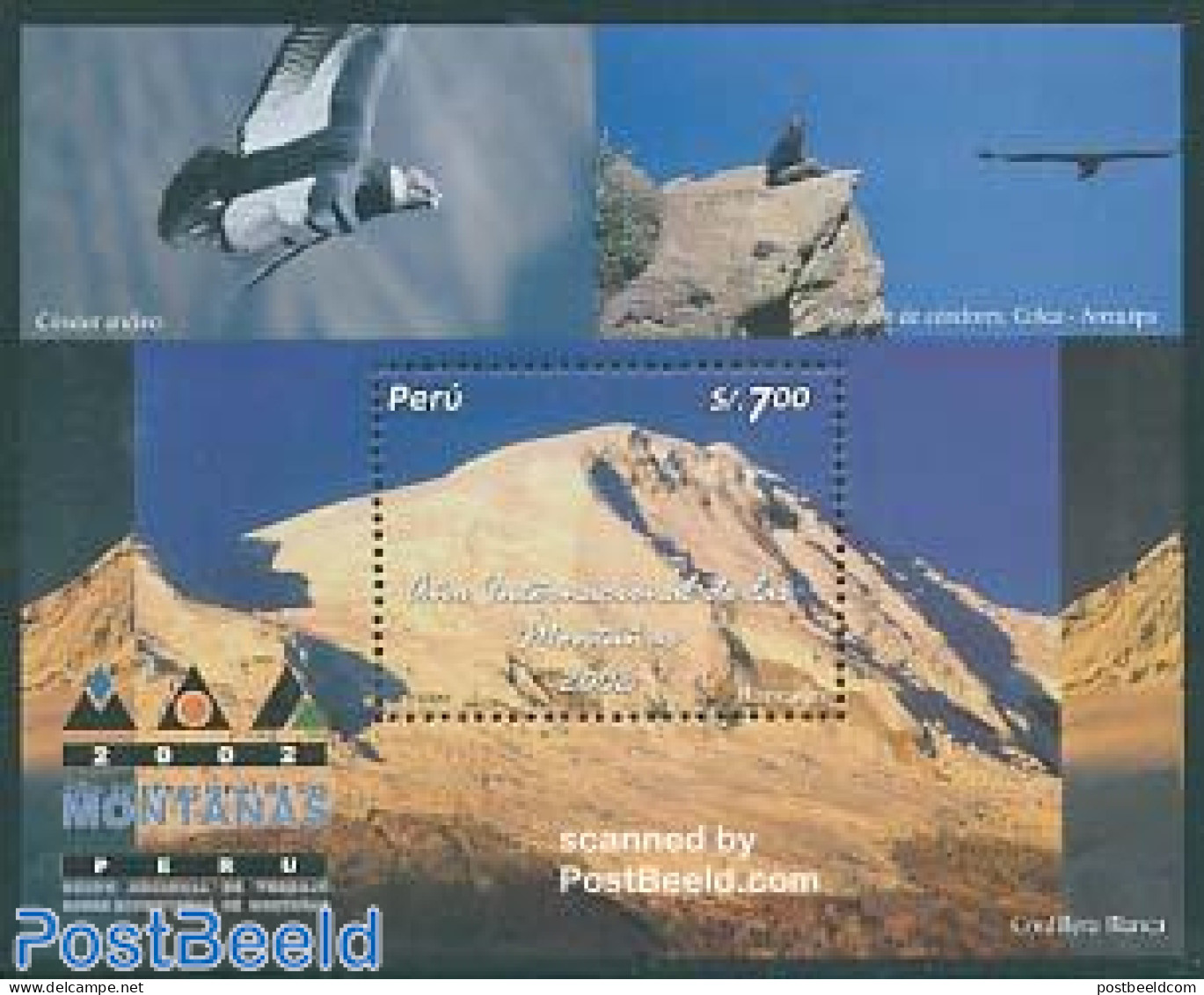 Peru 2004 Int. Mountain Year S/s, Mint NH, Nature - Sport - Birds - Birds Of Prey - Mountains & Mountain Climbing - Climbing