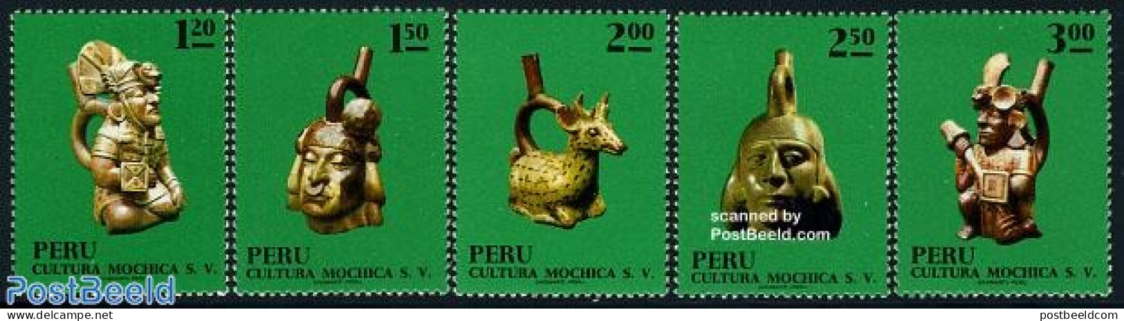 Peru 1972 Ceramic Art 5v, Mint NH, History - Archaeology - Art - Ceramics - Archeologia
