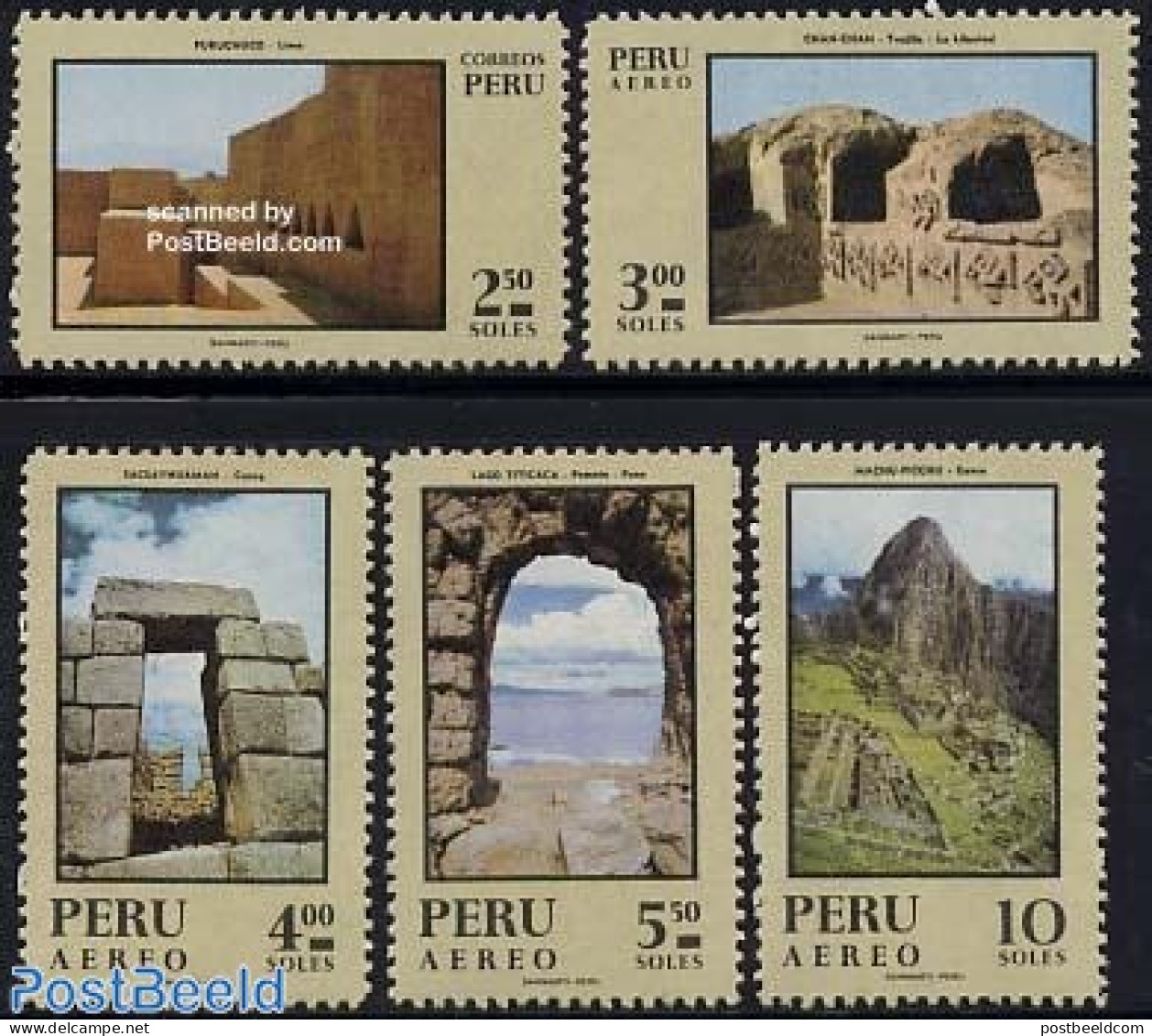 Peru 1970 Archaeology 5v, Mint NH, History - Archaeology - Archeologia
