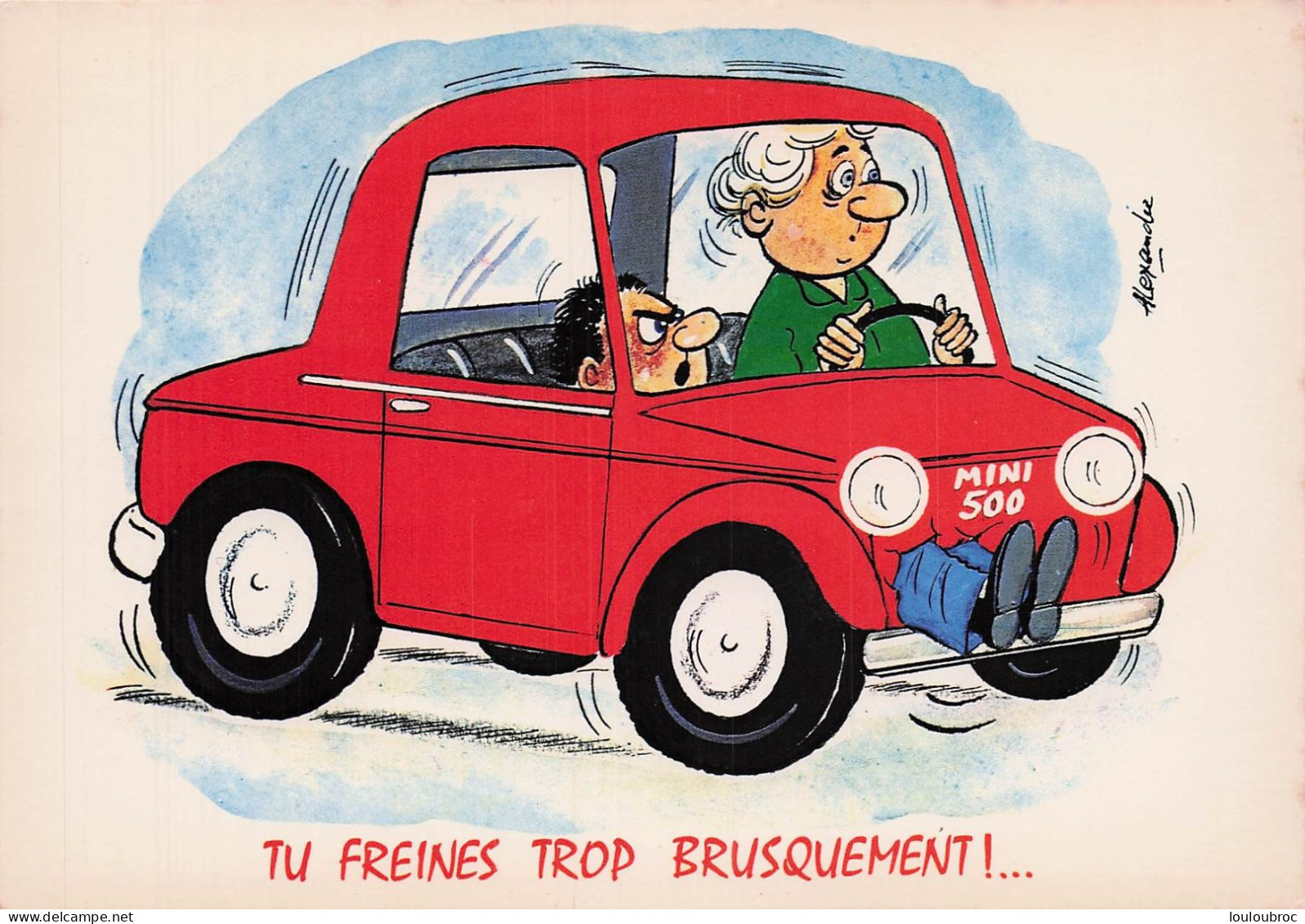 SERIE VOITURE  TU FREINES TROP BRUSQUEMENT - Humour