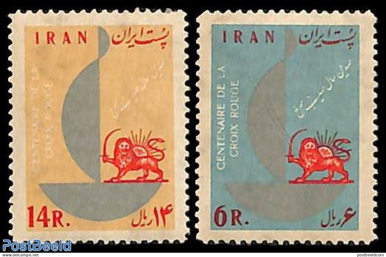 Iran/Persia 1963 Red Cross Centenary 2v, Mint NH, Health - Red Cross - Rotes Kreuz