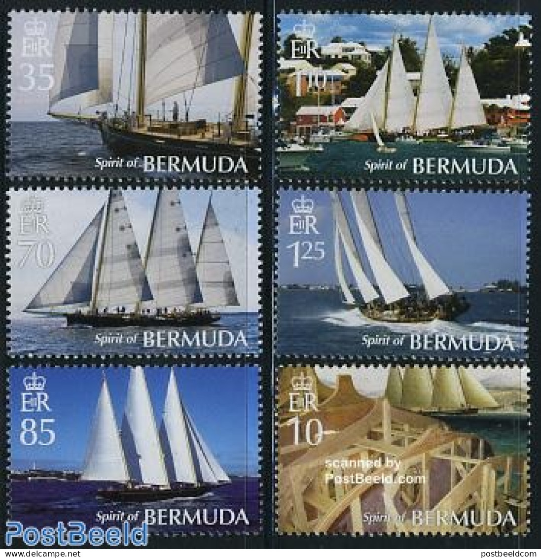 Bermuda 2007 Spirit Of Bermuda 6v, Mint NH, Transport - Ships And Boats - Ships