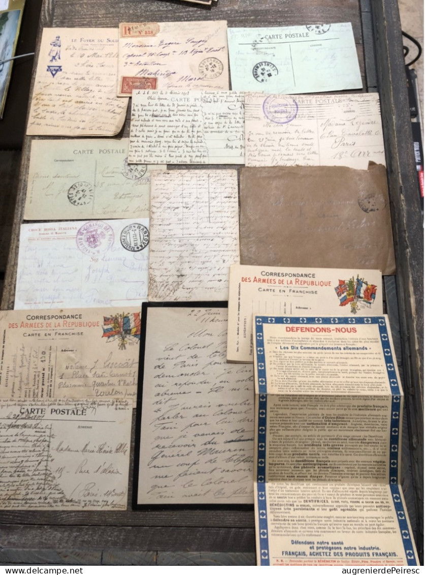 Lot De Photos, Lettres Et Cartes 14-18 - 1914-18