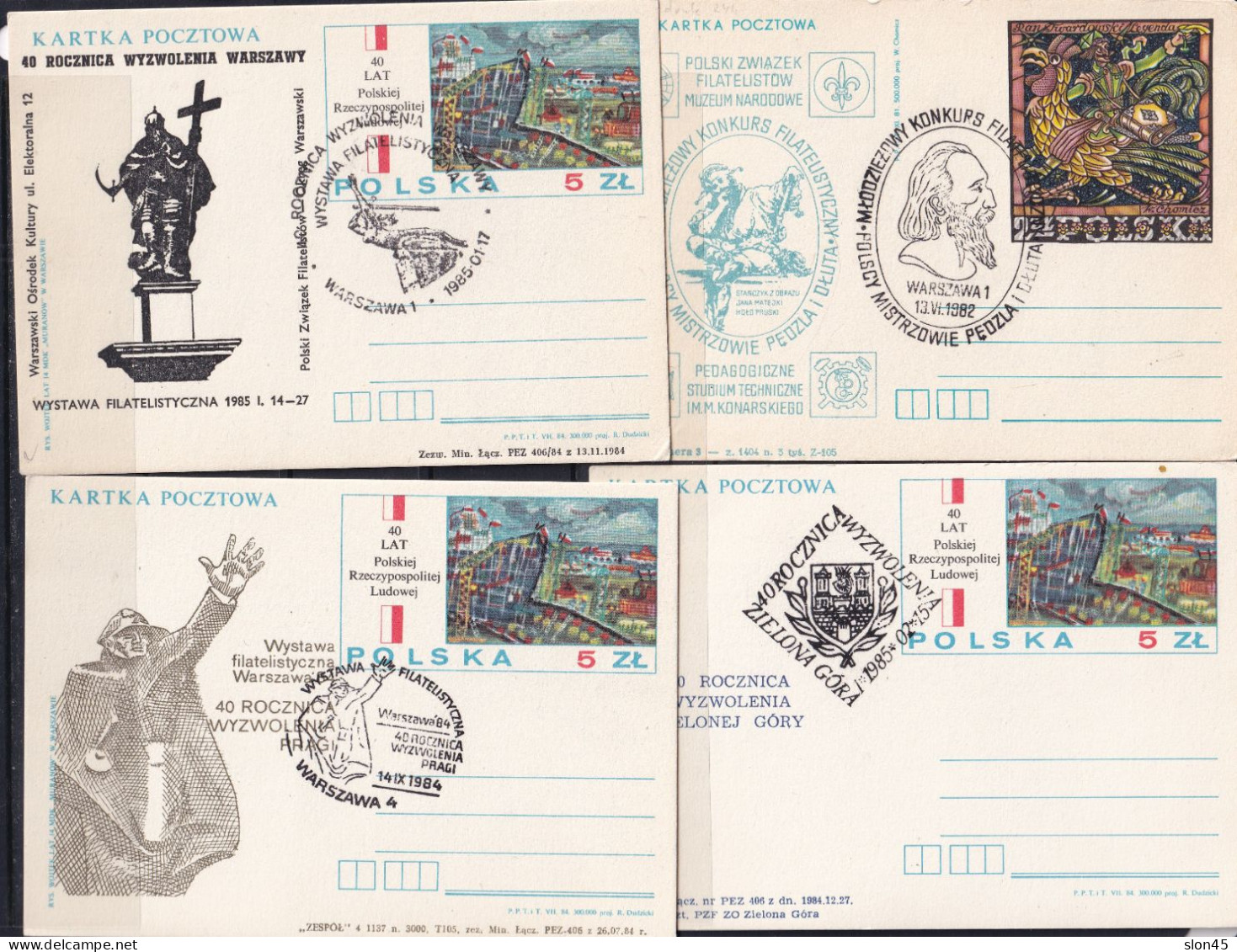 Poland 10 Postal Stationary Cards Special Cancel 16119 - Poland