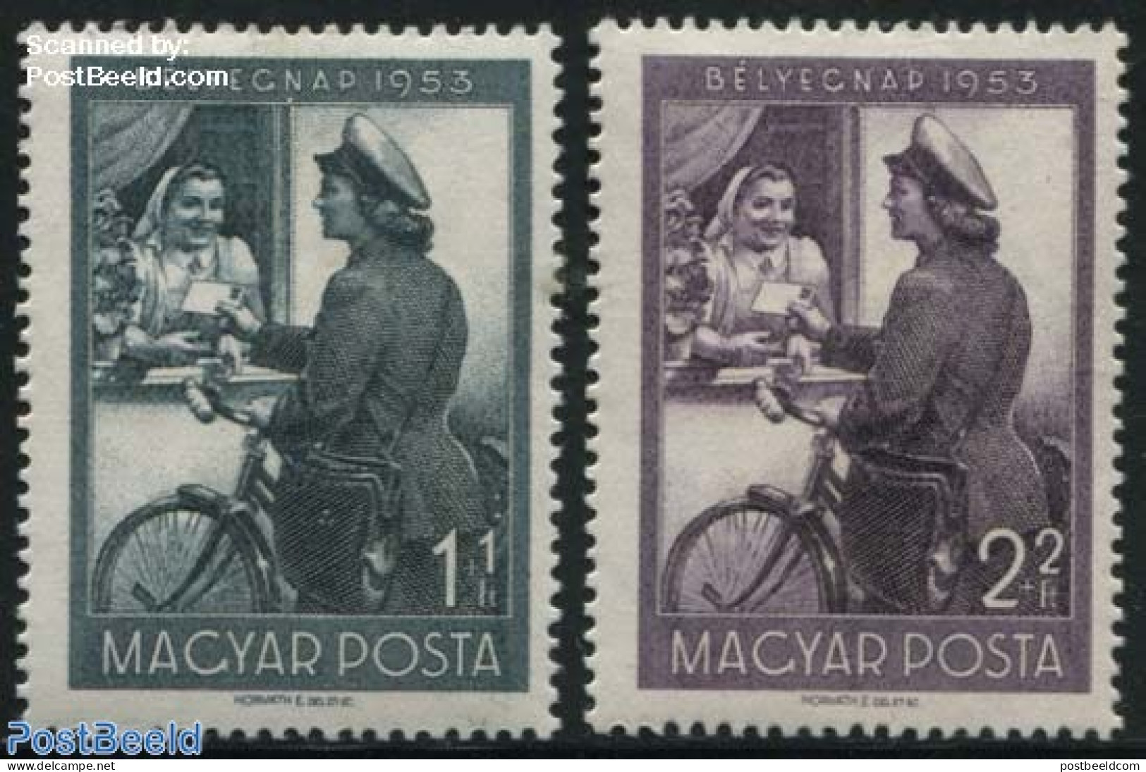 Hungary 1953 Stamp Day 2v, Mint NH, Sport - Cycling - Post - Stamp Day - Ungebraucht