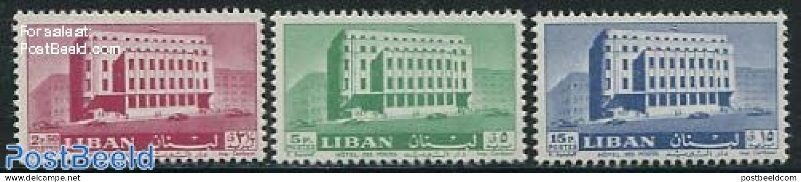Lebanon 1961 Post Office 3v, Mint NH, Post - Post