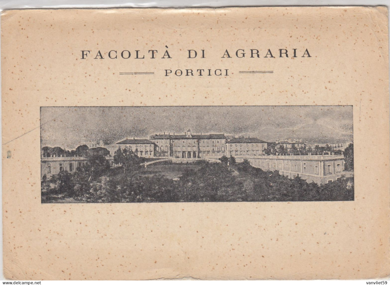 PORTICI-NAPOLI-FACOLTÀ DI AGRARIA-CARTOLINA NON VIAGGIATA 1938-1948 - Portici