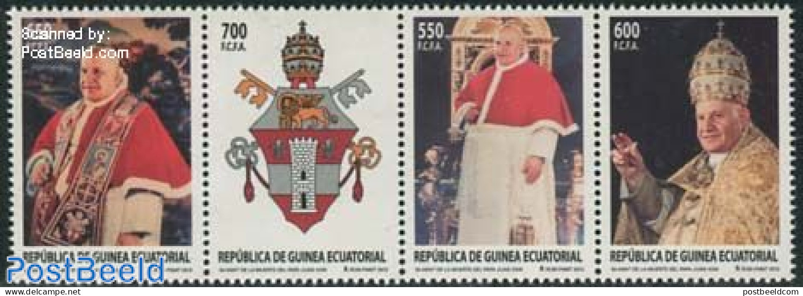 Equatorial Guinea 2013 Pope John XXIII 4v [:::], Mint NH, Religion - Pope - Religion - Popes