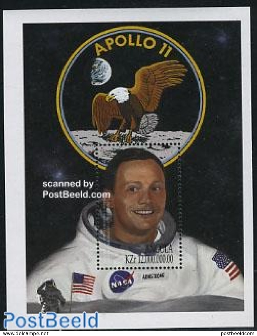 Angola 1999 Neil Armstrong S/s, Mint NH, Transport - Space Exploration - Angola