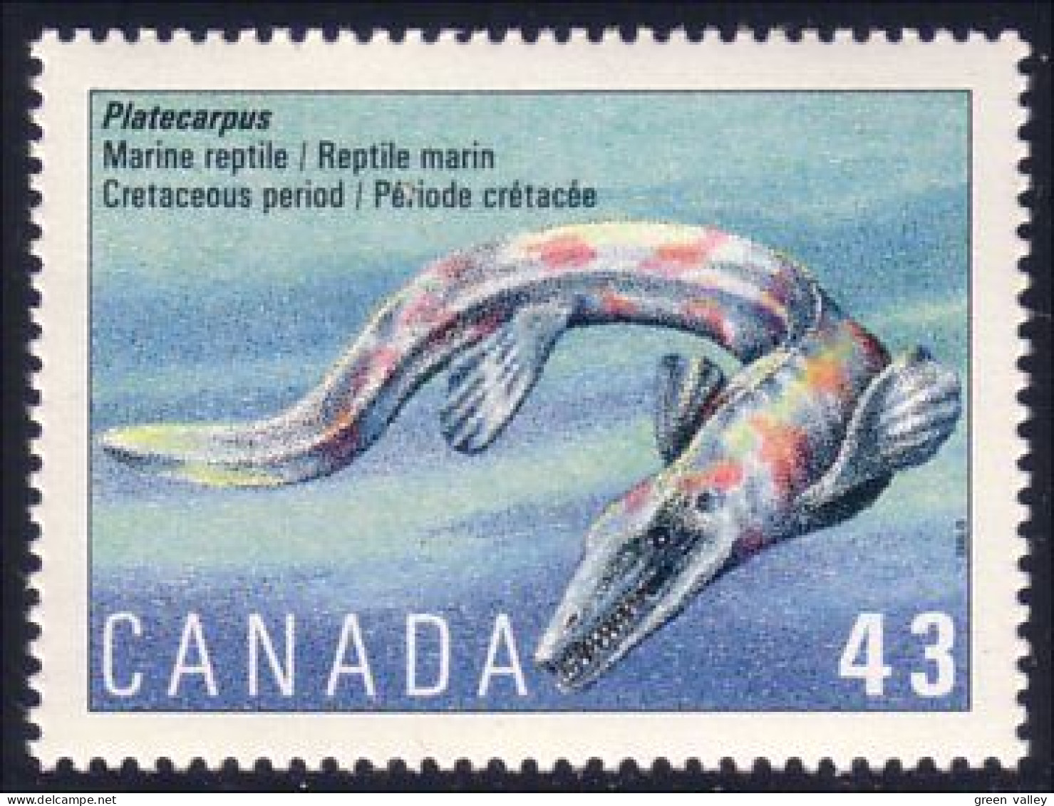 Canada Platecarpus Dinosaur MNH ** Neuf SC (C14-98a) - Unused Stamps