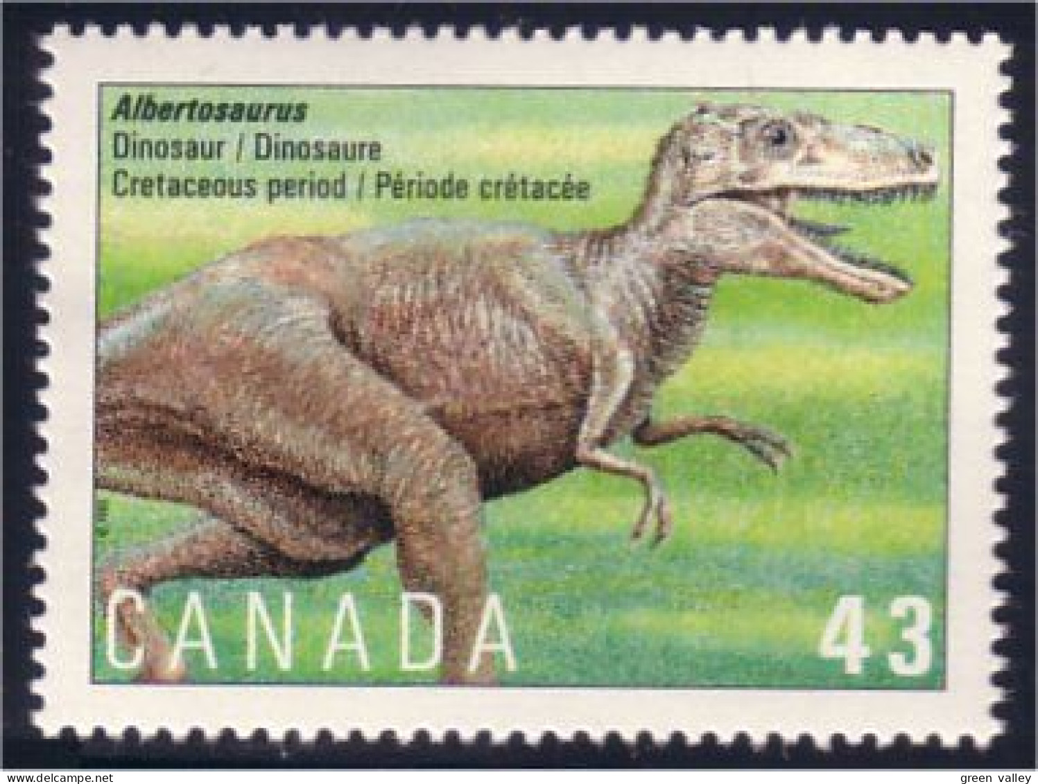 Canada Albertosaurus Dinosaur MNH ** Neuf SC (C14-97a) - Unused Stamps