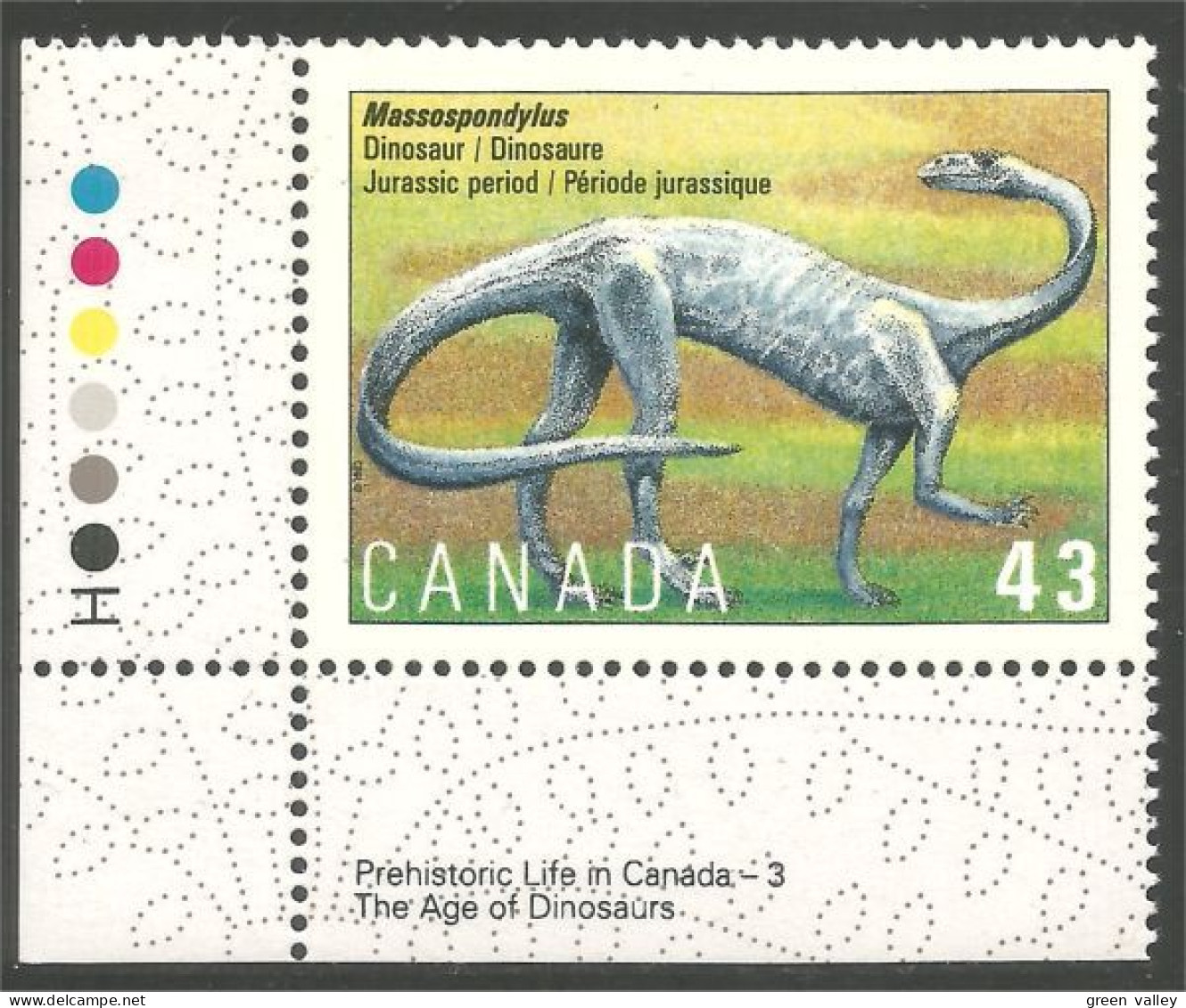 Canada Massospondylus Dinosaur MNH ** Neuf SC (C14-95hb) - Prehistorics