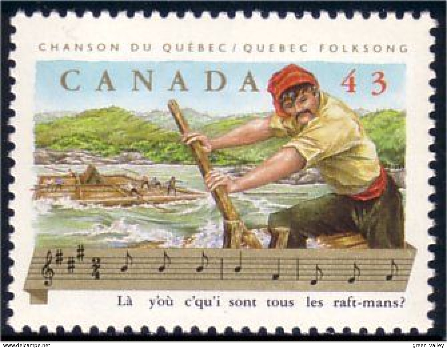 Canada Quebec Folksong Music Trees Arbres MNH ** Neuf SC (C14-92a) - Unused Stamps